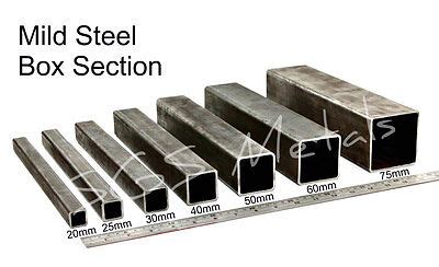 large mild steel box section|steel box section sizes chart.